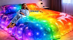 Какую кровать выберешь ты? Яркое ИИ видео. ASMR, АСМР видео.