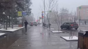 И пошёл снег !Со Светлой Пасхальной неделей.Красноярск