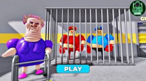 Злая бабушка против полицейского боксера, бегущего из тюрьмы! (Obby) Игровой процесс #roblox
