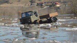 ГАЗ-66 с мотором ВАЗ по глубине как ледокол! Полное бездорожье! Полный привод