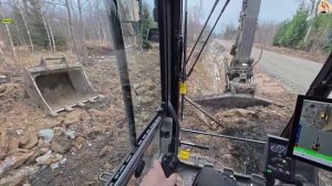 Строительство, дренажные работы на лесной дороге, очередной обзор
