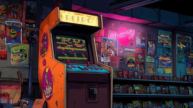 Arcade Room ⧸⧸ Frogger Retro Synthwave & Chillwave Focus Mix
