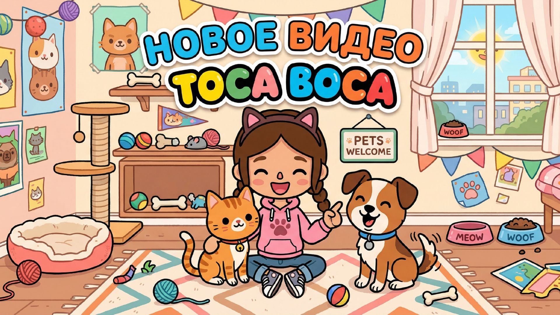 СТРОИМ две квартиры для кошек и собак Toca Boca BELLA