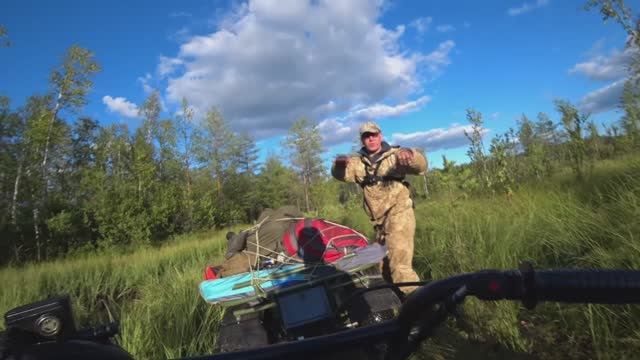 На мотовездеходах СР поехали на рыбалку! Но на пути попалась преграда!? )