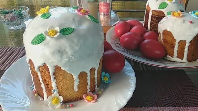 Пышный кулич в один замес на ПАСХУ + глазурь. Долго НЕ ЧЕРСТВЕЕТ.