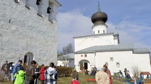 Псков. Праздник "Светлая Пасха" 2026 у храма Успения Божией Матери с Пароменья.