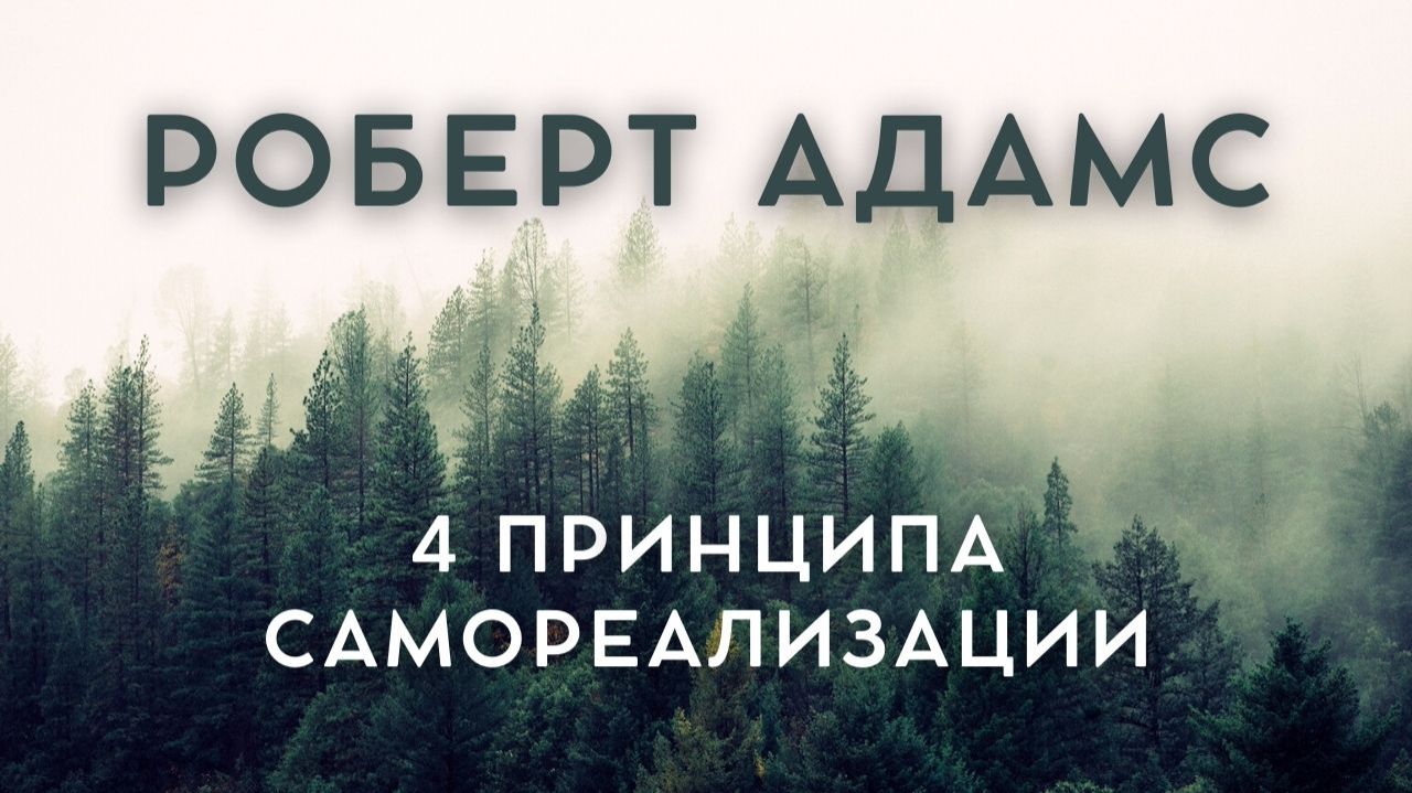 Четыре принципа которые растворяют я. Роберт Адамс