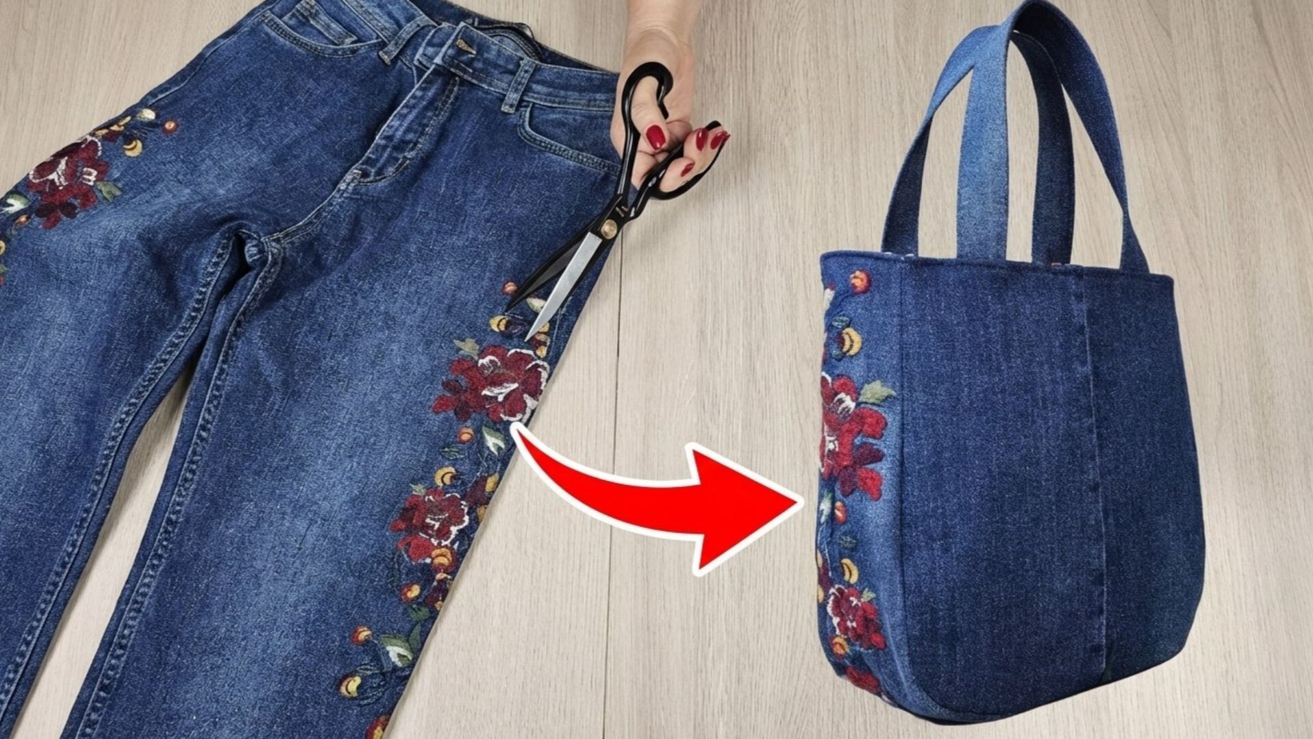 💥Старые Джинсы превратила в ШИКАРНУЮ Сумку!