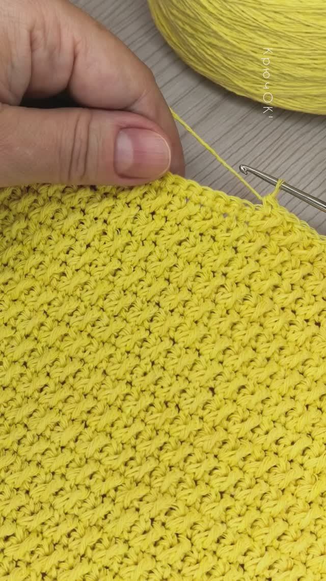 Узор крючком 112 #клип #вязаниекрючком #узорыкрючком