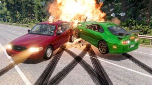 BeamNG Drive - Высокоскоростные автомобильные аварии