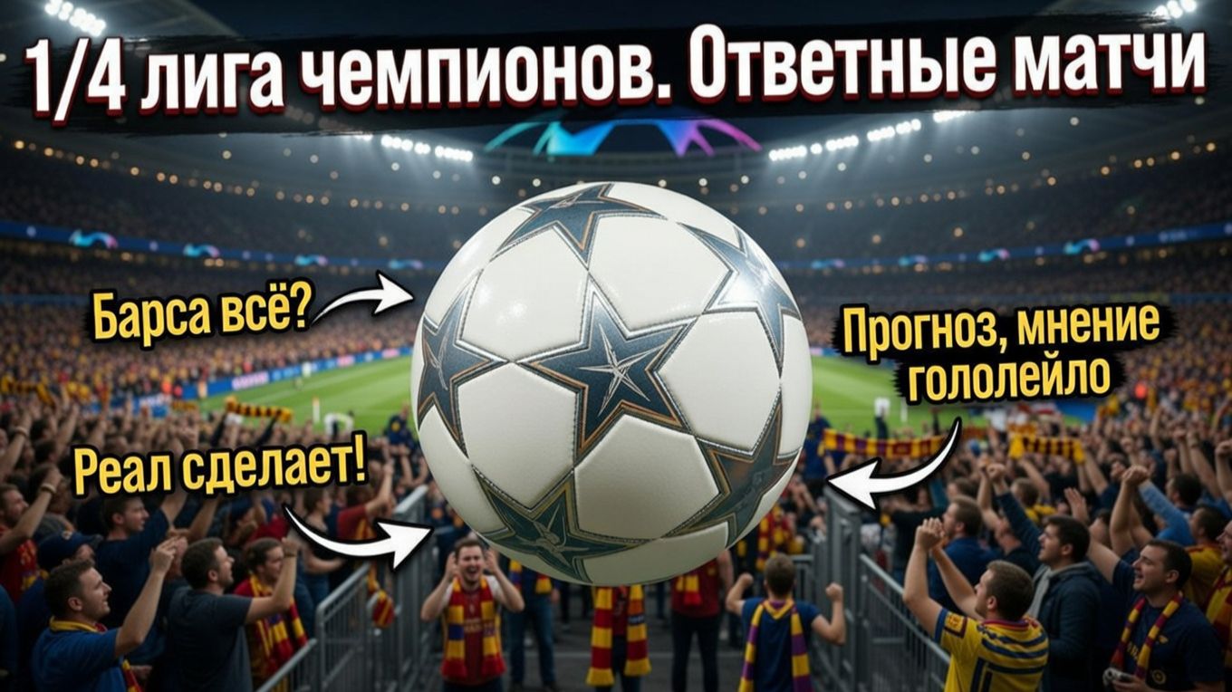 Прогноз на лигу чемпионов плей-офф 1/4 ответные матчи #футбол #soccer
