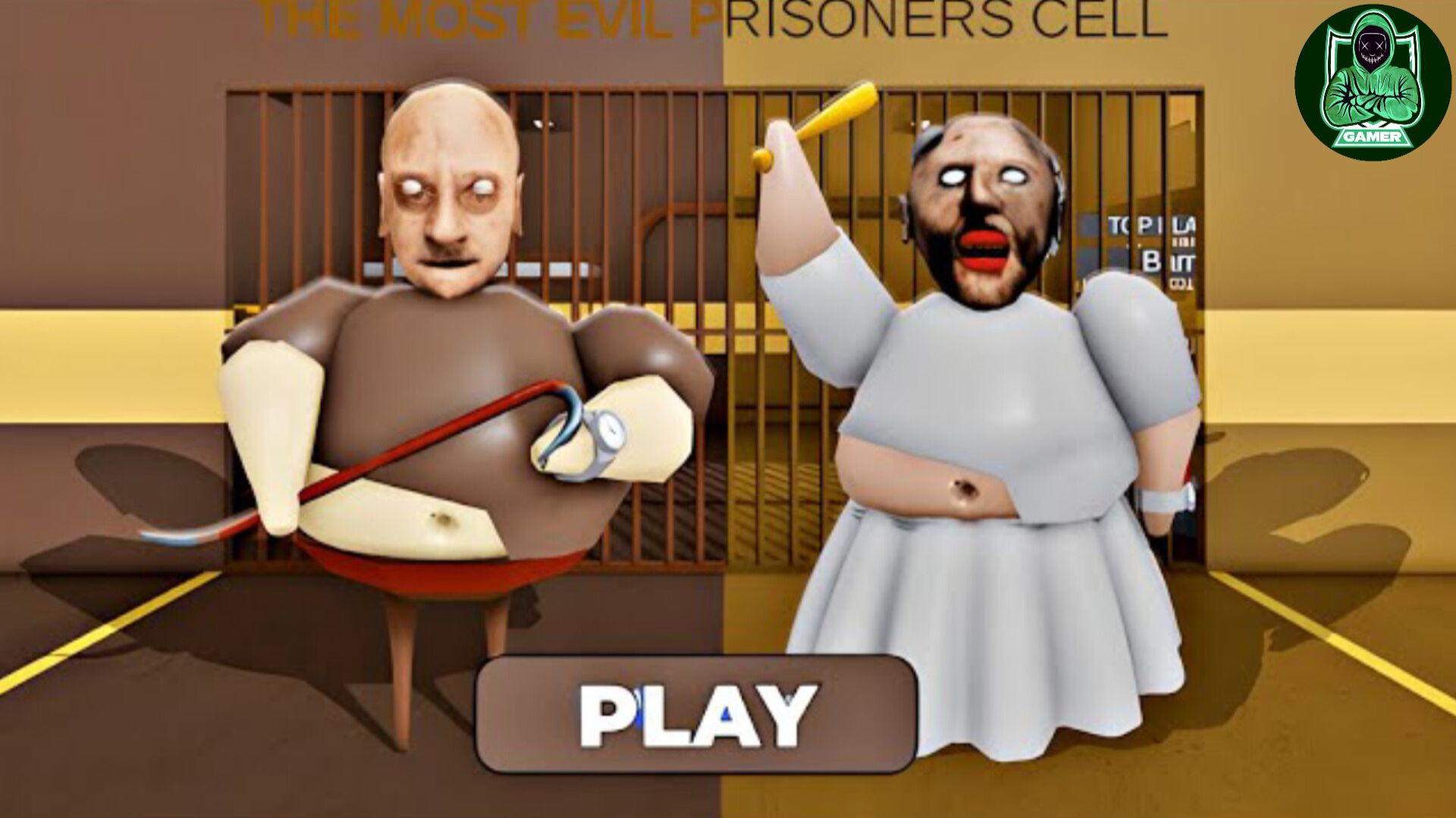 Бабушка против дедушки бегут из тюрьмы! #Обби Игровой процесс #roblox #scaryobby