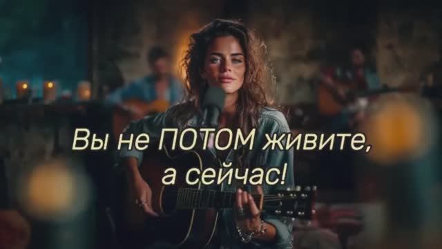 Вы не ПОТОМ живите а сейчас