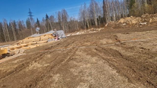 Как хранить брус на стройке площадке?