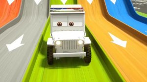 Автомобили вертолет Маккуин и транспортные средства которые летят с корабля на грузовик-транспортер