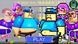 Полиция против 8-битных боссов, Побег из тюрьмы! (Obby) Игровой процесс #roblox