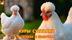 Куры породы Султанке неверояттно красивые несушки в шапочках