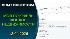 Мой портфель фондов недвижимости. 12.04.2026