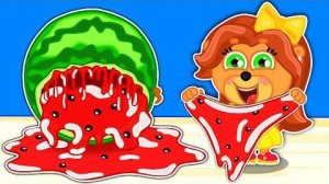 Маша и Леопольд. Слайм в арбузе - Мультик для детей