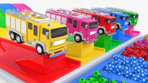 Сборка строительной техники. Ролевые игры с разноцветными шариками. Игрушечные машинки