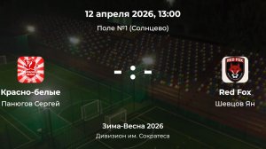 Дивизион им. Сократеса. Плей-офф. Красное-белые - Red fox. Детская лига CityFootball