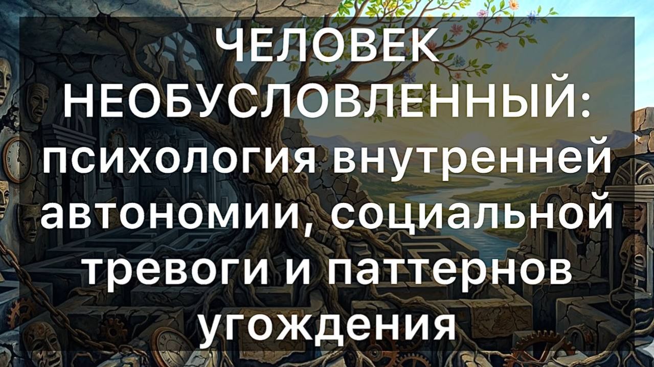 ЧЕЛОВЕК НЕОБУСЛОВЛЕННЫЙ: психология внутренней автономии, социальной тревоги и паттернов угождения