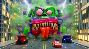 МАККУИН против ГИГАНТСКОГО ГРУЗОВИКА-МОНСТРА: Выживание в разрушенном городе! МУЛЬТИК ДЛЯ ДЕТЕЙ