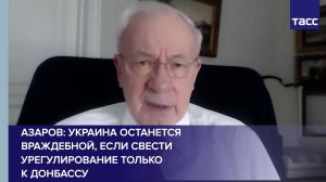 Азаров: Украина останется враждебной, если свести урегулирование только к Донбассу