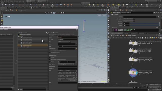 3. Create the Body of the Pillar and Add Controls