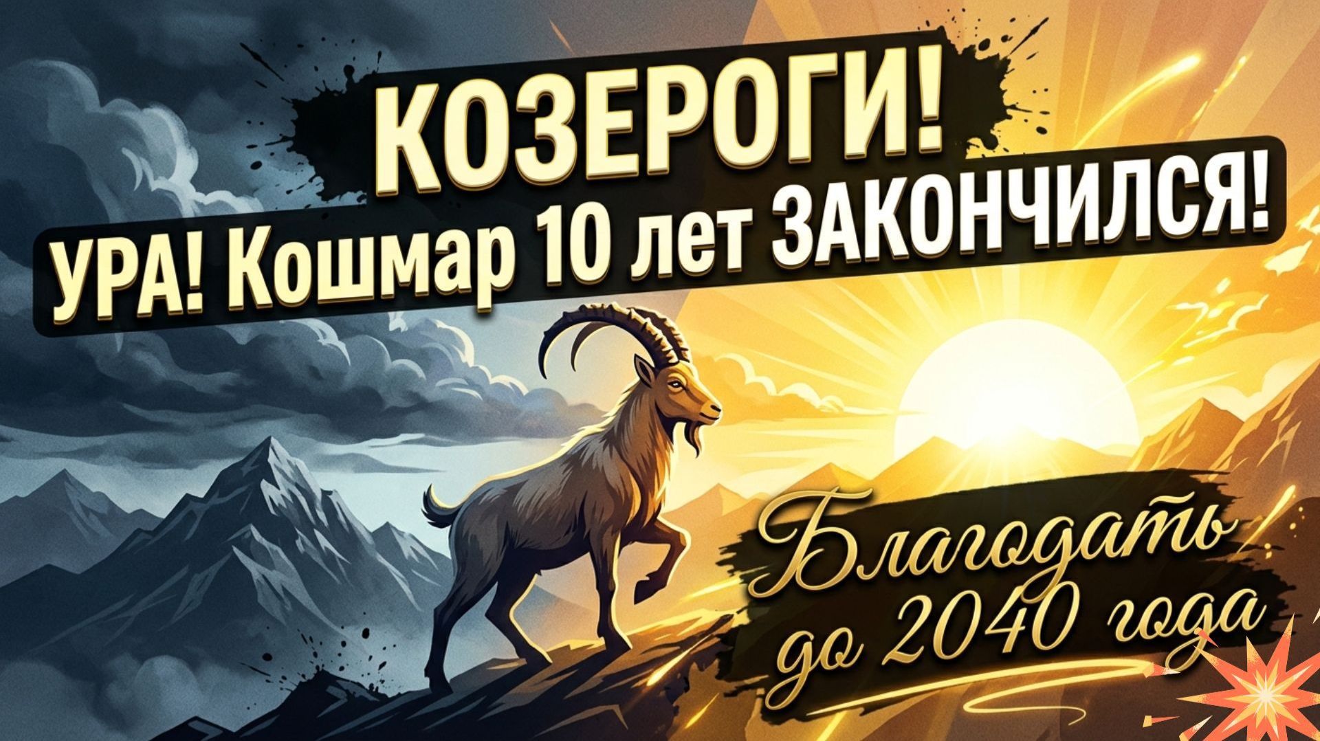 🐐КОЗЕРОГ! УРА Кошмар 10 лет ЗАКОНЧИЛСЯ! Вот что будет дальше до 2040 года