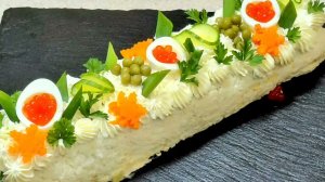 ЭТО НЕВЕРОЯТНО ВКУСНО! ОЛИВЬЕ РУЛЕТ. НИ ОДНОГО ПРАЗДНИКА БЕЗ ЭТОГО САЛАТА! ГОСТИ В ШОКЕ