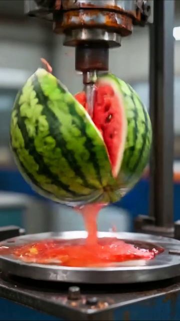 Разрушение арбуза: невероятное зрелище! #разрушение #арбуз #видео