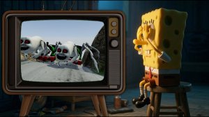 Губка Боб смотрит TV :Безумный спуск с горы. МАШИНА-ПОЖИРАТЕЛЬ vs АВТОБУС-ПОЖИРАТЕЛЬ