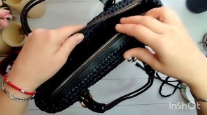 ОБЗОР новой пряжи с имитацией под кожу. Сумка ШОПЕР. #шопер #рукодели #мастеркласс