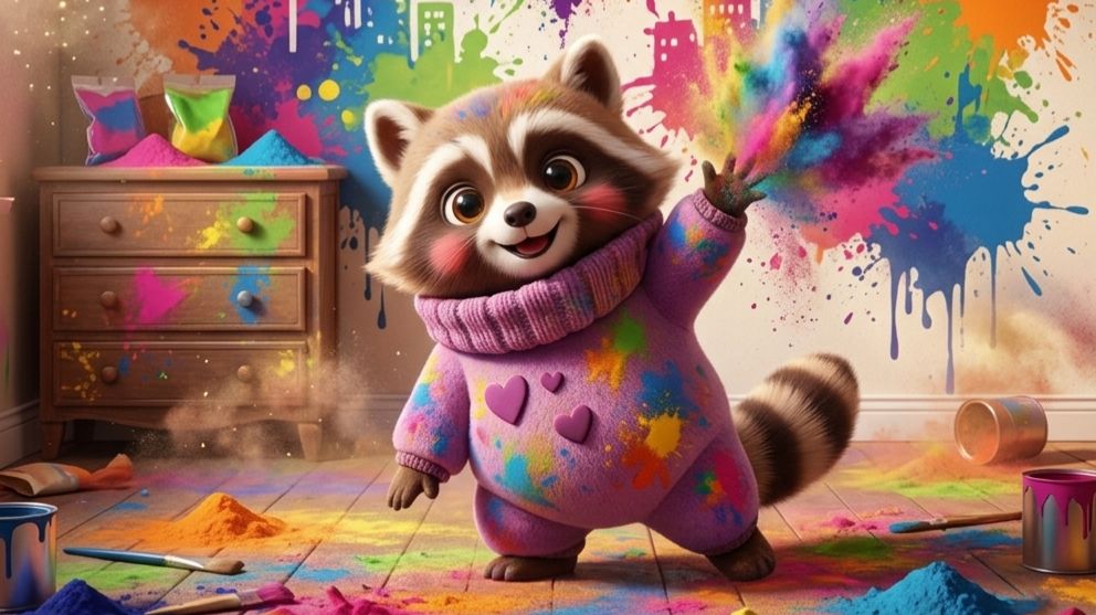 🦝 Кляксенок "Пятна на комоде"