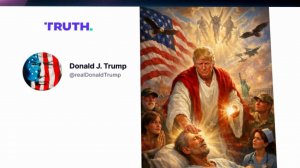 Дональд Трамп опубликовал свое изображение в образе святого.