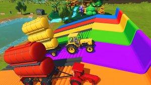 Мультики для детей. Мультики про машинки. Схватка с гигантскими экстремальными тракторами