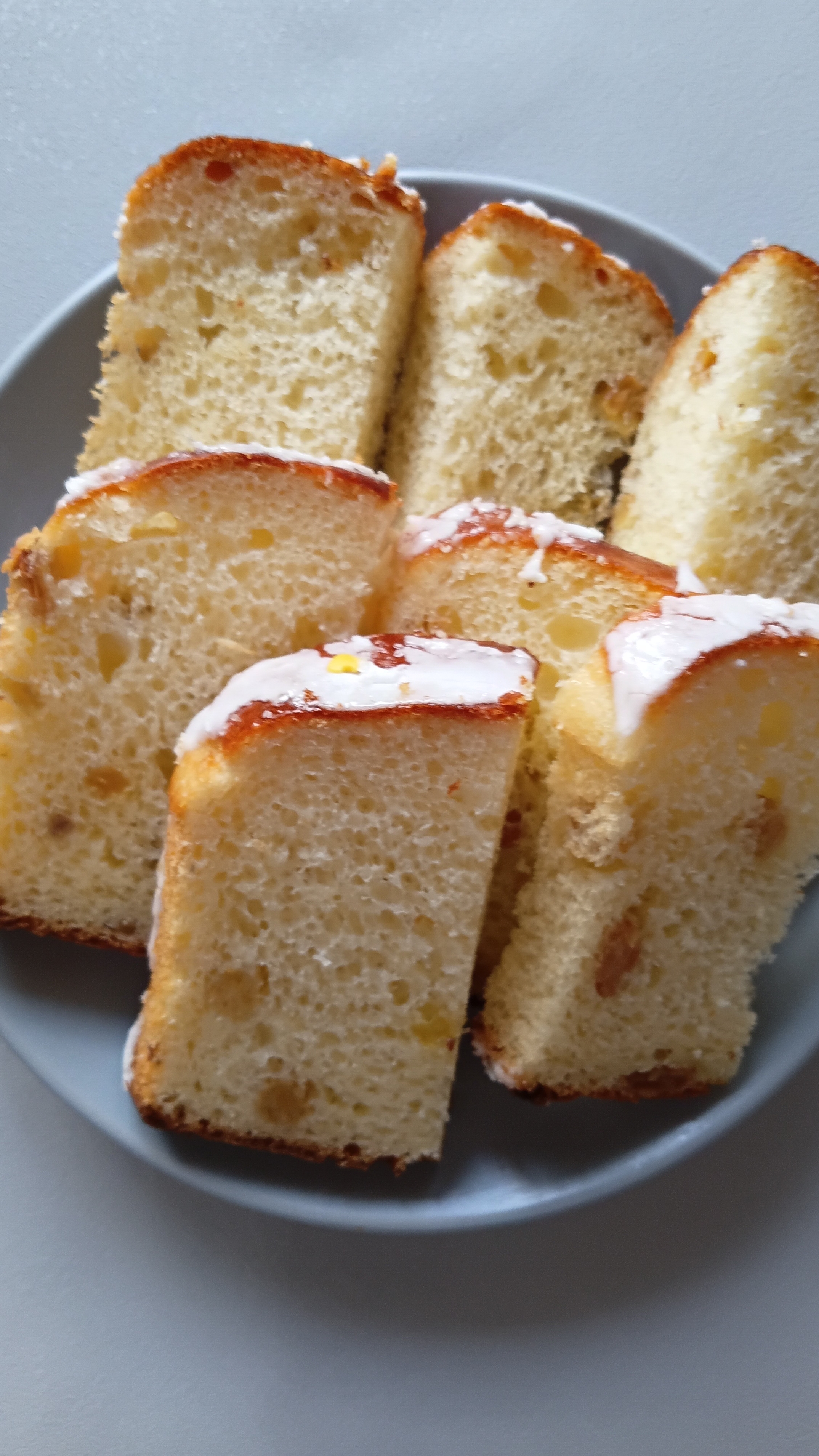 По вашим просьбам кулич в разрезе