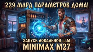 229 млрд параметров дома! Запуск локальной LLM Minimax M27