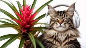 😻 Мечтательный кот в наушниках: воображает себя звездой диско! 🕺✨