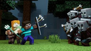 НАПАДЕНИЕ РАЗБОЙНИКОВ - Майнкрафт Мультики