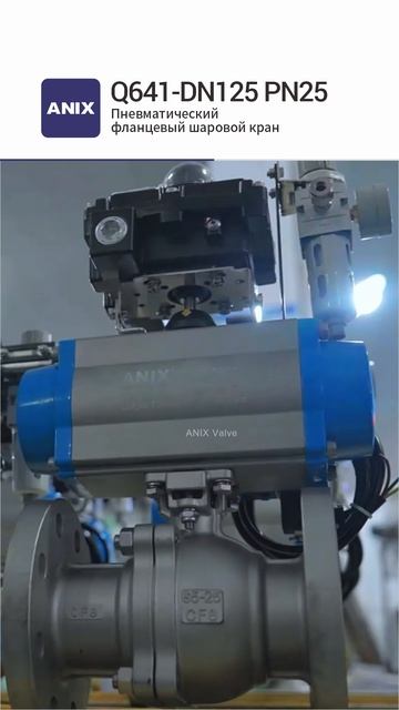 Q641-DN125 PN25 Пневматический фланцевый шаровой кран-ANIX