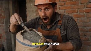 Строитель открыл мешок с цементом, а когда высыпал его, то закричал.