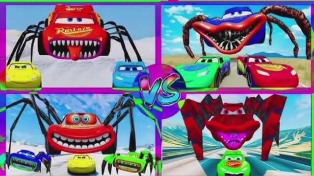 МОЛНИЯ МАКВИН против ВСЕХ МАШИН МОНСТРОВ — Мега Битва и Музыкальный Челлендж 🏎️👹🔥