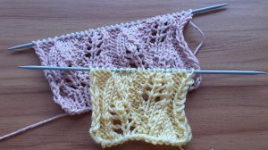 Узлр ,, листочки ,, спицами.