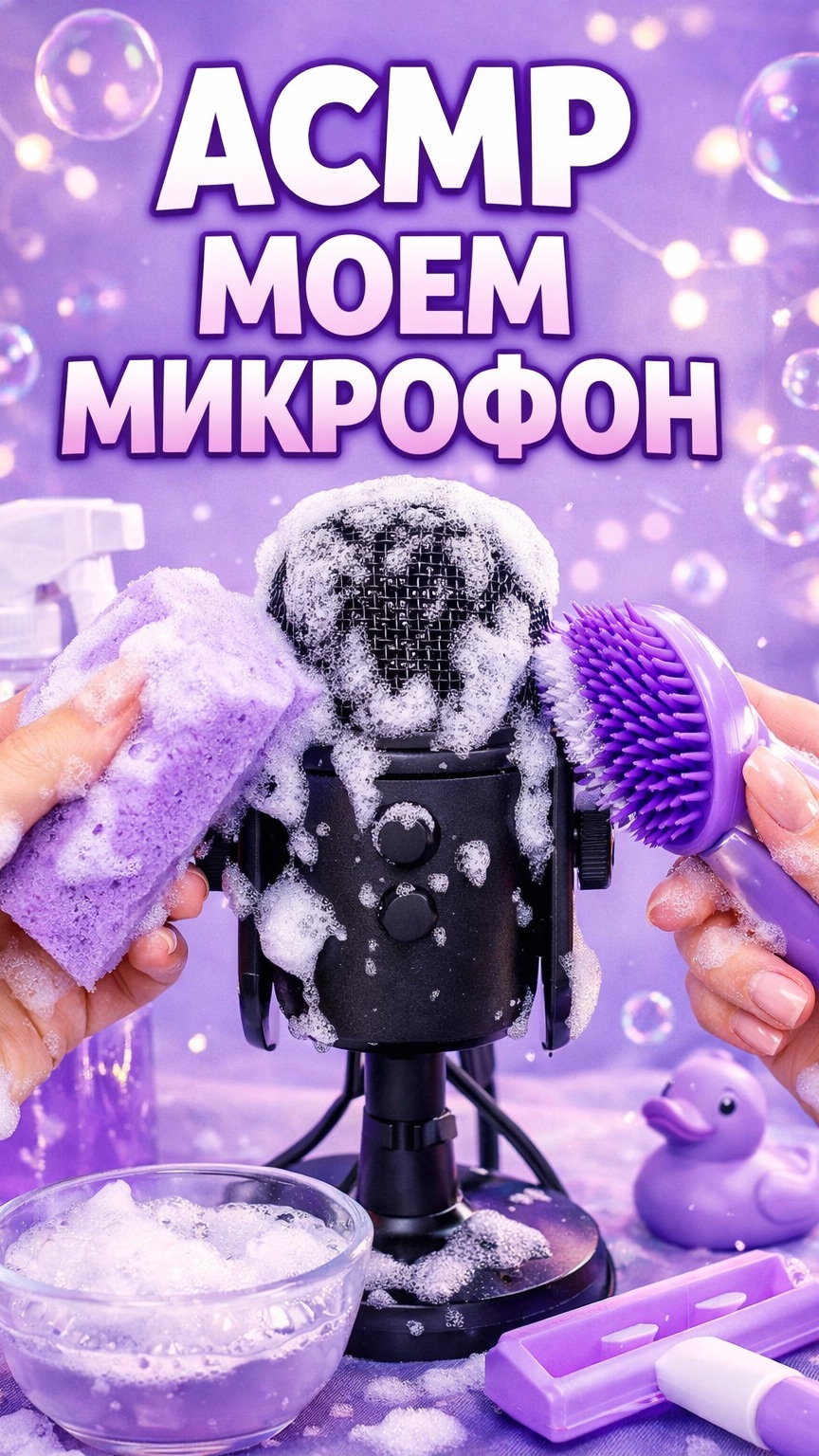 АСМР МИКРОФОН МЫЛИ? А Я МОЮ И НАСЛАЖДАЮСЬ ЗВУКОМ ВМЕСТЕ С ВАМИ
