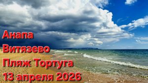 Анапа Витязево пляж Тортуга 13 апреля 2026