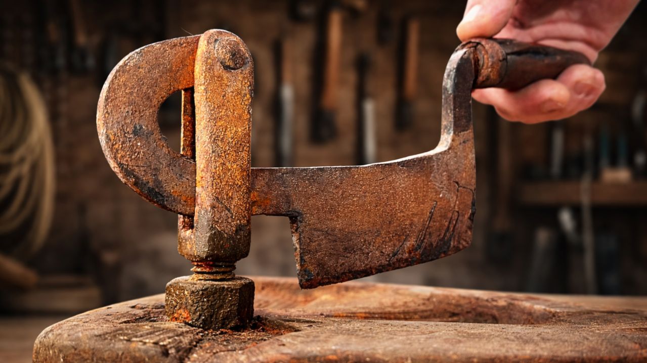 Восстановление старинного ржавого кухонного измельчителя