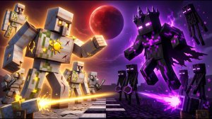 «Война измерений: големы vs Эндермены — кто выживет Майнкрафт