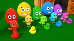 Пять маленьких утят - Шалтай-Болтай - Колеса на автобусе - Изучение цветов детские стишки и песенки